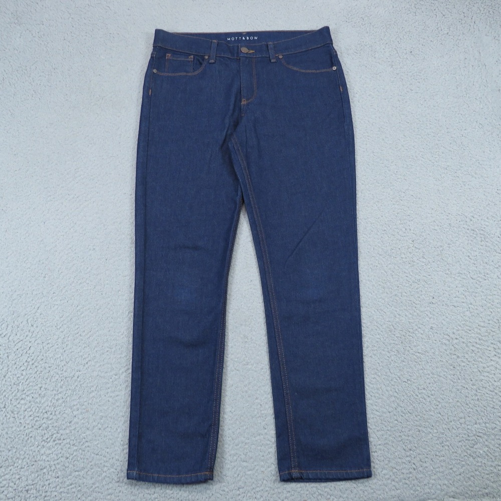 Mott & Bow Womens Boyfriend Jeans 28x28 Dark Wash Mid Rise Stretch NZ-4009